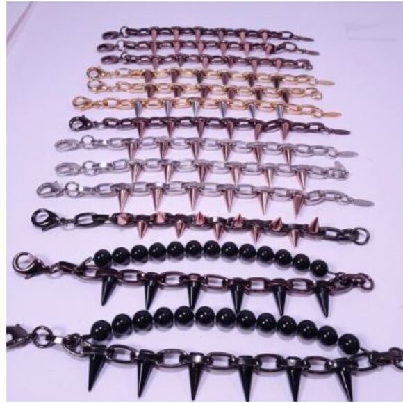 Joomi Lim Single Row Spike Bracelet Gold Rhodium NWOT 158 - Picture 8 of 8